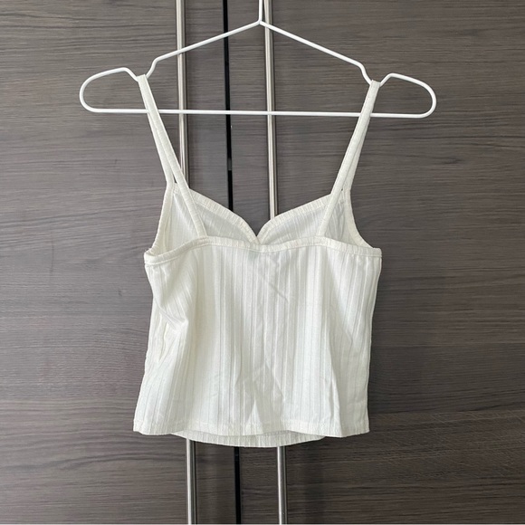 Topshop White Tank with Buttons - Picture 4 of 4